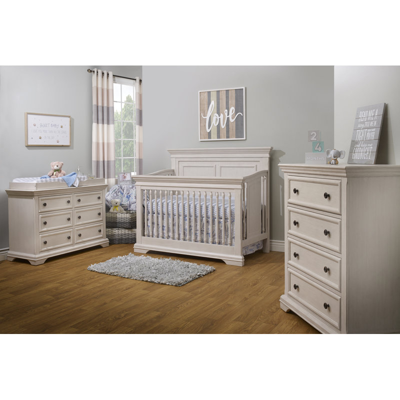 Rustic crib and dresser set on sale